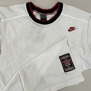 Vintage Nike Men's Dri-FIT Mesh Basketball Jersey White/Red/Blue Size XLarge